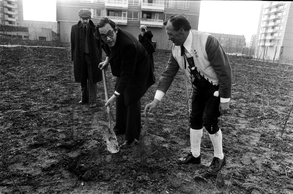 700 sparren voor Amsterdam van Oostenrijk in Rembrandtpark wethouder Lammers pla, Bestanddeelnr 927-8789