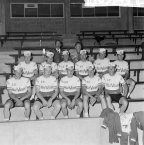 51ste Tour de France 1964, presentie televizierploeg in Palais du Sport in Renn�, Bestanddeelnr 916-5749