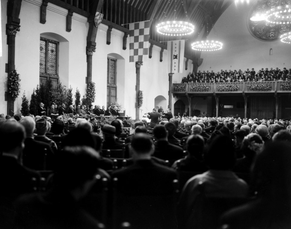 500 jaar Staten Generaal , herdenking in de Ridderzaal, overzicht plechtigheid, Bestanddeelnr 915-9270
