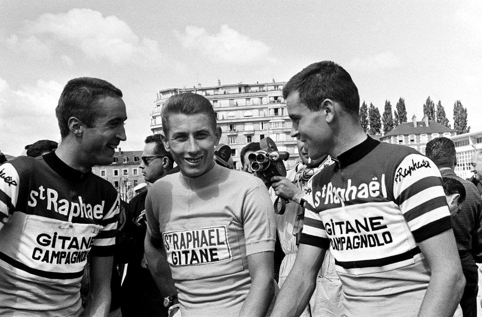 51ste Tour de France 1964, Ab Geldermans, Jacques Anquetil en Jo de Roo, Bestanddeelnr 916-5779
