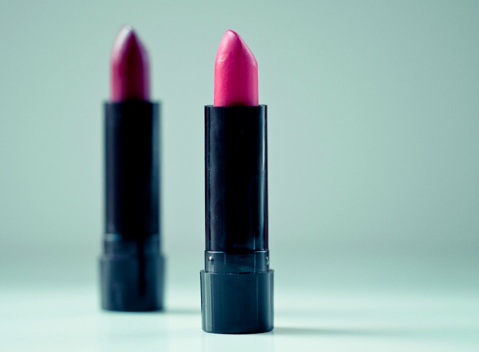 Fuchsia pink lipstick