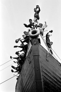 50 jaar zeeverkenners De Dunnewold Vikings uit Amsterdam een groep feestvieren, Bestanddeelnr 916-4786