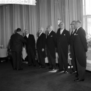 50-jarig bestaan van de Korenbeurs. Tijdens de receptie, Bestanddeelnr 912-6683