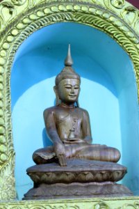 Buddha statue in Chaukhtatgyi Buddha temple Yangon Myanmar (39) photo