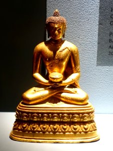 Buddha, Mongolia, 1600s, gilt bronze - Middlebury College Museum of Art - Middlebury, VT - DSC08183 photo