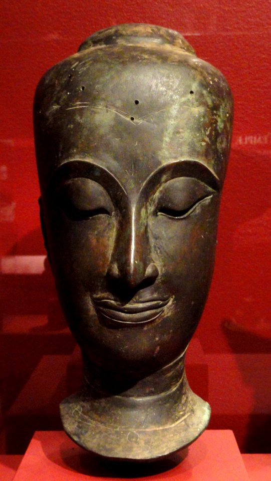 Buddha Head, Ayutthaya, Thailand, 17th century AD, bronze - San Diego Museum of Art - DSC06405