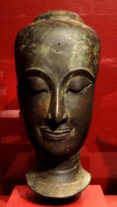 Buddha Head, Ayutthaya, Thailand, 17th century AD, bronze - San Diego Museum of Art - DSC06405 photo