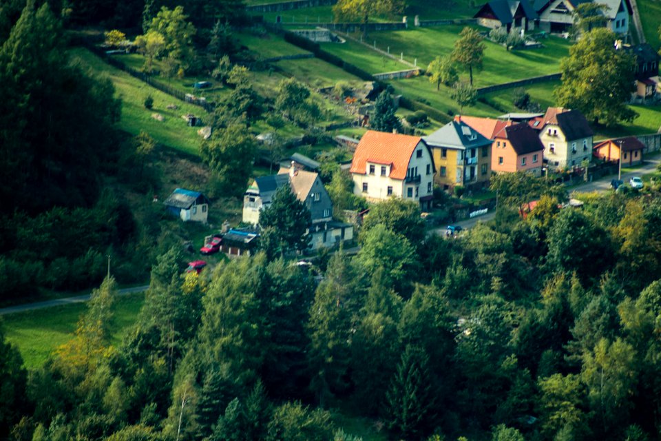 Buildings in Prostřední Žleb - view from Růžová vyhlídka 15