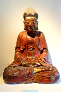 Buddha, Kien Xuong district, Thai Binh province, 19th century AD, wood - Vietnam National Museum of Fine Arts - Hanoi, Vietnam - DSC05101