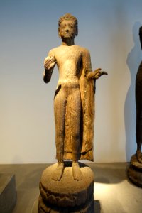 Buddha, Binh Hoa, Long An, 7th-8th century AD, bang lang wood - Museum of Vietnamese History - Ho Chi Minh City - DDSC06060