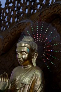 Buddha statue in Chaukhtatgyi Buddha temple Yangon Myanmar (16) photo