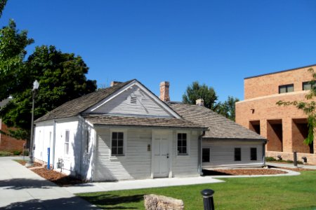 Building 655 at Fort Douglas, Utah - rear (east) and south side view - 3 September 2012 photo