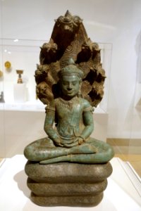 Buddha, Cambodia, Khmer empire, late 1100s to early 1200s AD, bronze - Dallas Museum of Art - DSC04977