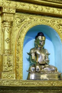 Buddha statue in Chaukhtatgyi Buddha temple Yangon Myanmar (35)