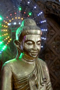 Buddha statue in Chaukhtatgyi Buddha temple Yangon Myanmar (19) photo