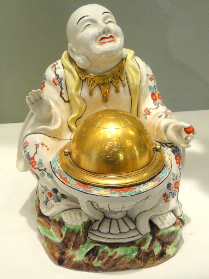 Buddhist Figure, c. 1850-1900, Samson, Edmé et Cie, Paris or Montreuil, hard-paste porcelain with overglaze enamels, metal mounts - Gardiner Museum, Toronto - DSC01105
