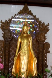 Buddha statue in Chaukhtatgyi Buddha temple Yangon Myanmar (1) photo