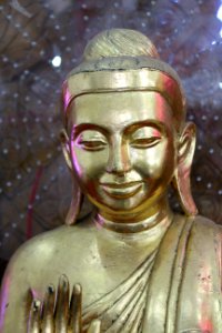 Buddha statue in Chaukhtatgyi Buddha temple Yangon Myanmar (13) photo