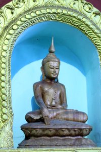 Buddha statue in Chaukhtatgyi Buddha temple Yangon Myanmar (38) photo