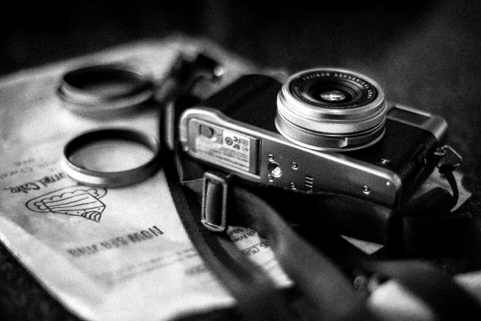 Black and white gray camera gray photography