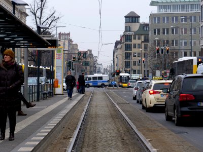 Ende Gelände blockade of the Invalidenstraße next to the Invalidenpark 07
