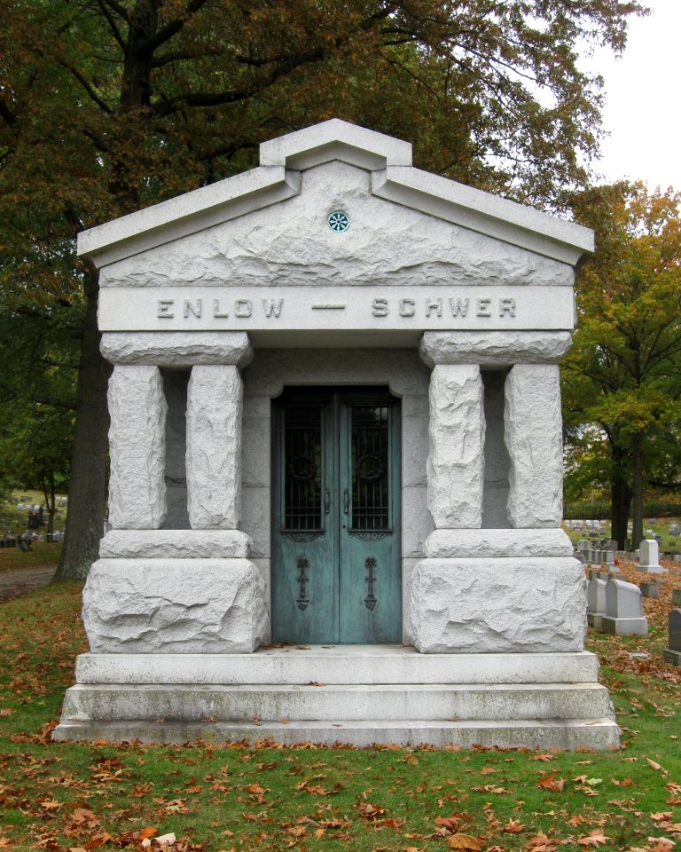Enlow-Schwer mausoleum, Union Dale Cemetery, 2020-10-24, 02