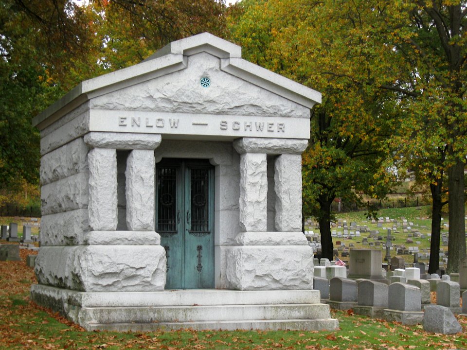 Enlow–Schwer mausoleum, Union Dale Cemetery, 2020-10-24, 01