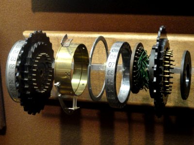 ENIGMA Wired Rotor - National Cryptologic Museum - DSC07768