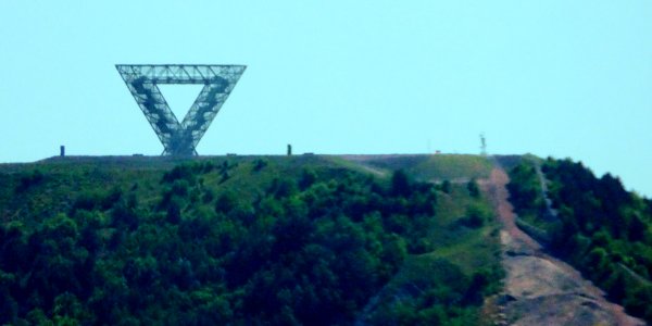 Ensdorf, Bergehalde Duhamel mit Saarpolygon v W, 2