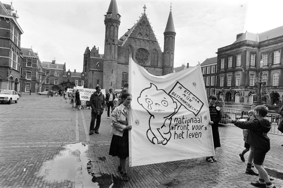 Enkele demonstranten, Bestanddeelnr 930-9888