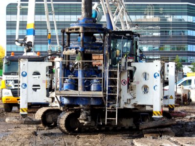 Franki Foundations Belgium, K2 0030, T63, BT42 Cat Drilling rig at Leiden, pic6