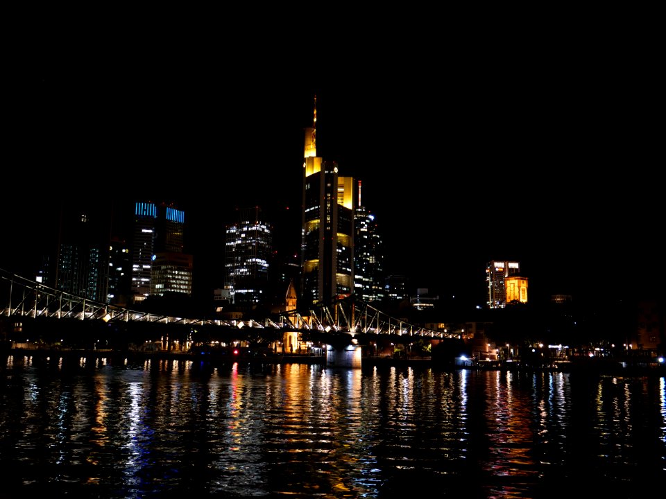 Frankfurt am Main city center at night 2019-09-13 14