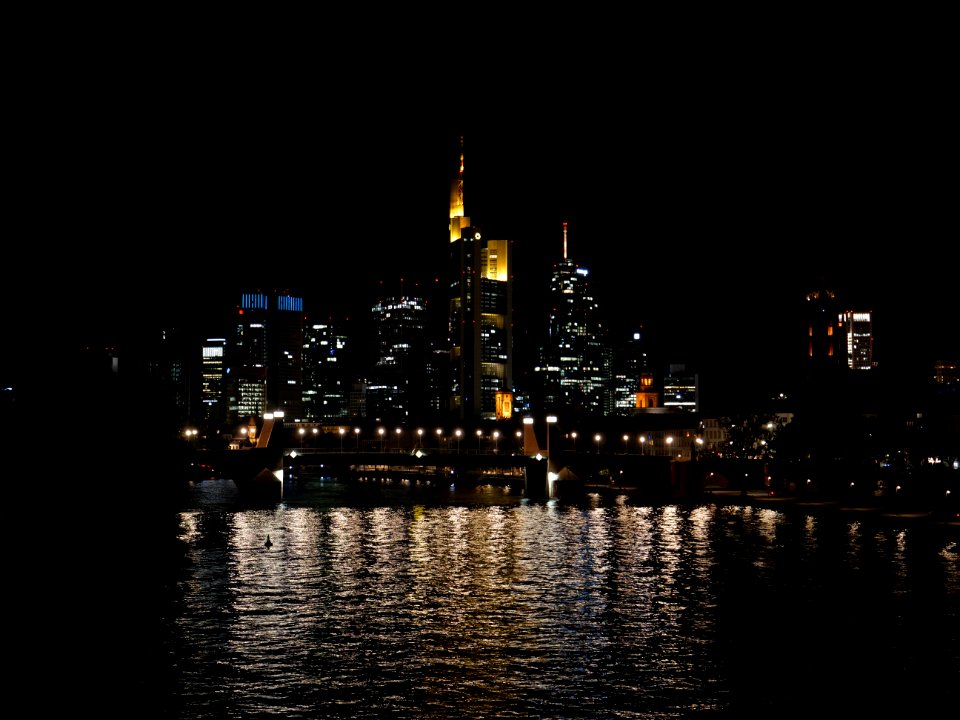 Frankfurt am Main city center at night 2019-09-13 19