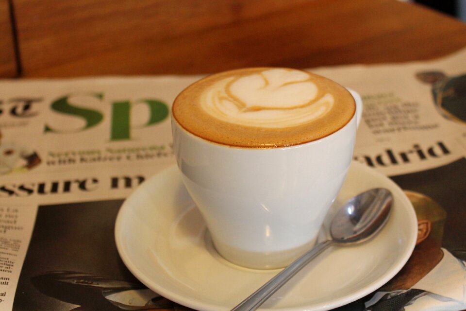 Cup white beverage