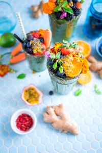 Blueberry glass food