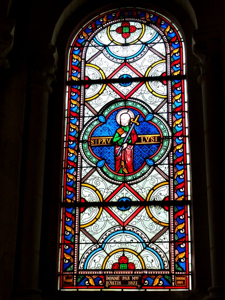 Ingrandes-sur-Vienne (Vienne) église, vitrail St.Paul