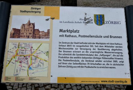 Informationstafel MarktplatzZörbig