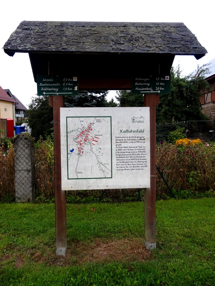 Information plaque Kaltohmfeld