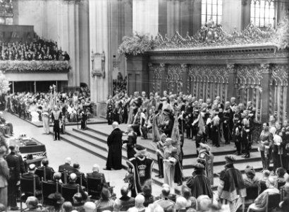 Inhuldiging koningin Juliana. Plechtigheid in de Nieuwe Kerk te Amsterdam (volgn, Bestanddeelnr 900-0242 photo