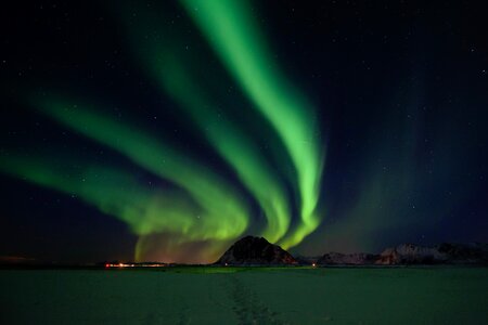 Northern lights green