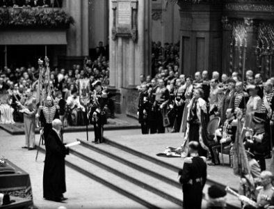 Inhuldiging koningin Juliana. Plechtigheid in de Nieuwe Kerk te Amsterdam (volgn, Bestanddeelnr 900-0203 photo