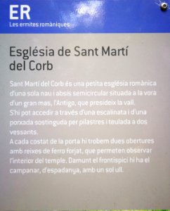 Informationstafel Sant Marti del Corb 001