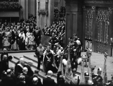Inhuldiging koningin Juliana. Plechtigheid in de Nieuwe Kerk te Amsterdam (volgn, Bestanddeelnr 900-0267 photo