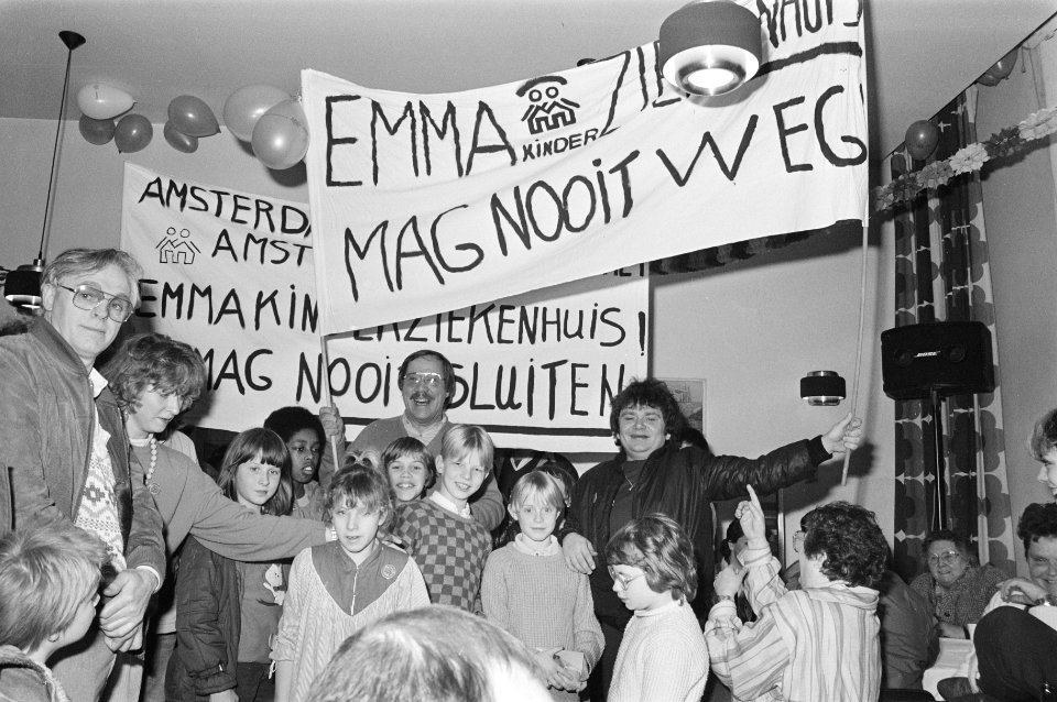 Informatiedag in het Emma Kinderziekenhuis in A'dam om het ziekenhuis zelfstandi, Bestanddeelnr 933-2717