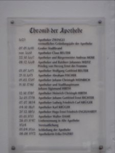Infotafel Alte Apotheke, Waltershausen