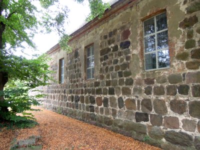 Kirche Leetza -Nordfassade- im August 2020
