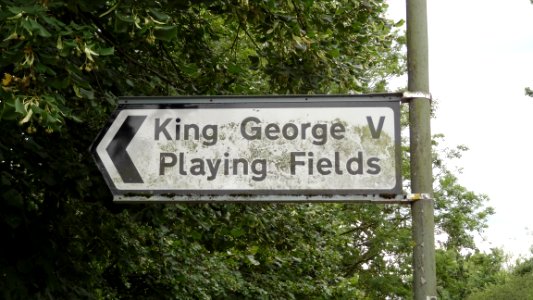 King George V Field sign, Totteridge