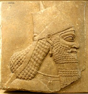 King Ashurnasirpal II, Nimrud, Northwest Palace chamber G, slab 13, view 1, Neo-Assyrian period, reign of Ashurnasirpal II, 883-859 BC, alabaster - Oriental Institute Museum, University of Chicago - DSC07482 photo