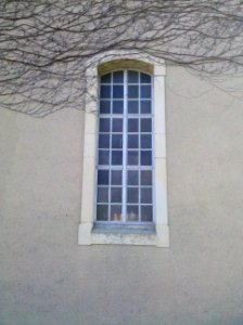 Kirche Selbitz -Nordfassade Saallicht mittig- im Juli 2020