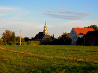 Kirche Weddin -Fernansicht von West- im September 2020